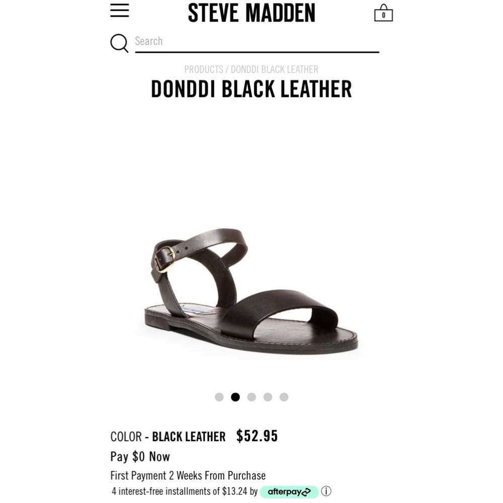 Steve Madden DONDDI BLACK LEATHER